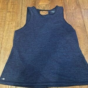 EUC Ideology Heathered Blue Key Hole Back Athletic Tank Top Size Large